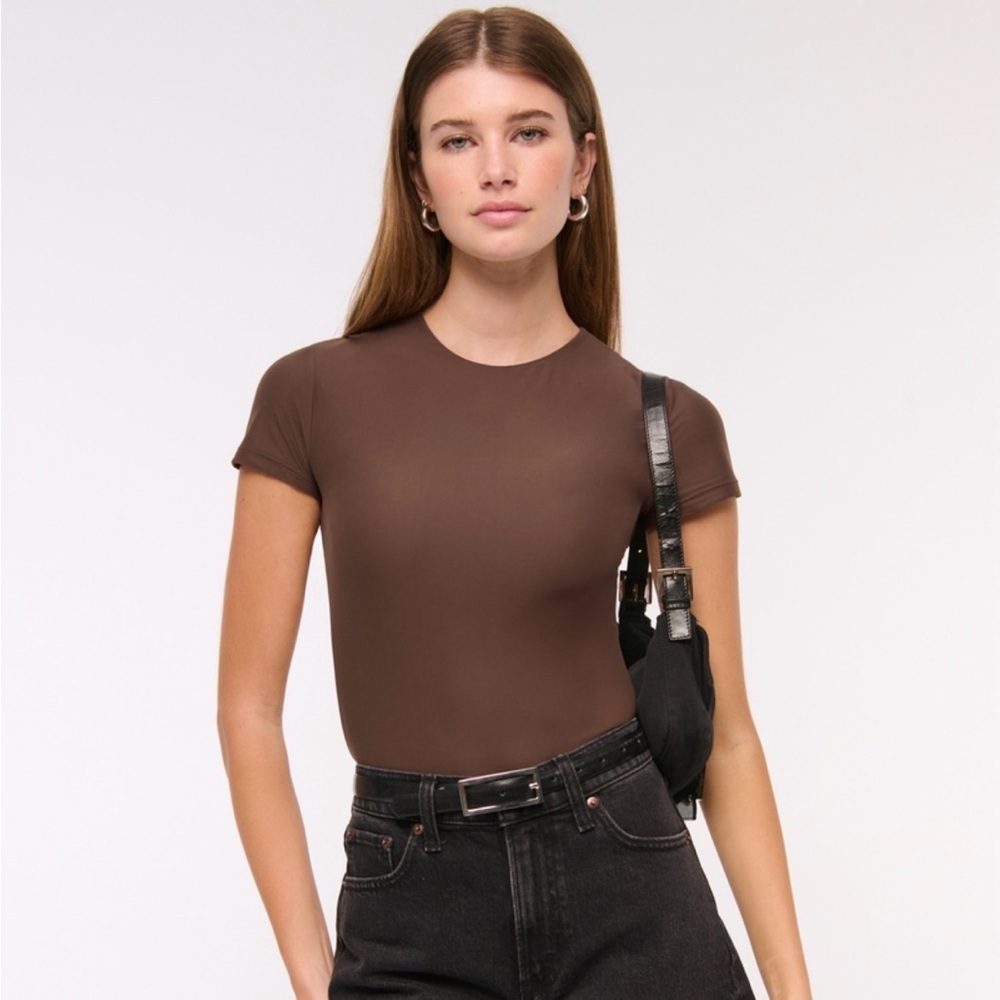 Abercrombie & Fitch Women's
Soft Matte Seamless Tee Bodysuit